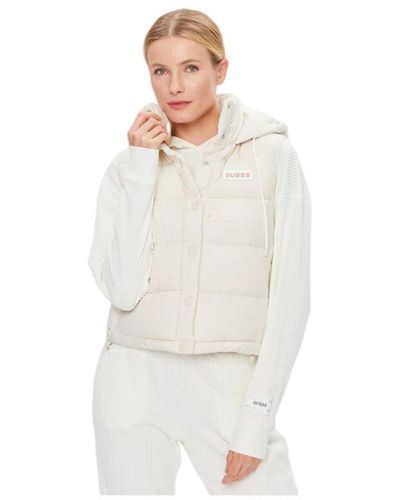 Guess Mouwloos Donsjack Woman Essentials - Wit