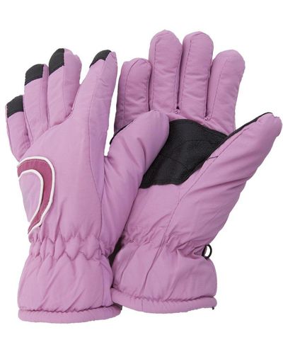 floso Thinsulate Extra Warme Thermisch Gevoerde Winter/ski Handschoenen Met Palmgrip (3m 40g) (baby Roze) - Paars