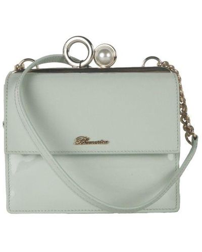 Blumarine B.. Grace Shoulder Bag Mint Green Patent Leather