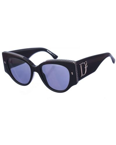 DSquared² Butterfly-Shaped Acetate Sunglasses D20032S - Blue