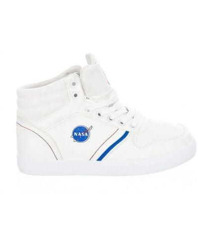 NASA Csk6-M High Style Lace-Up Sports Shoes - White