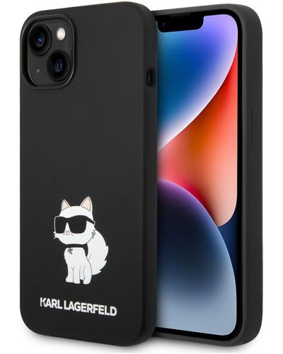 Karl Lagerfeld Liquid Silicone Phone Case Iphone 14 Plus - Black