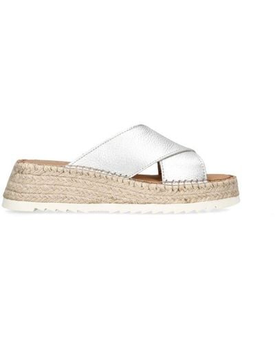 Carvela Kurt Geiger Leather Chase Cross Band Espadrilles - White