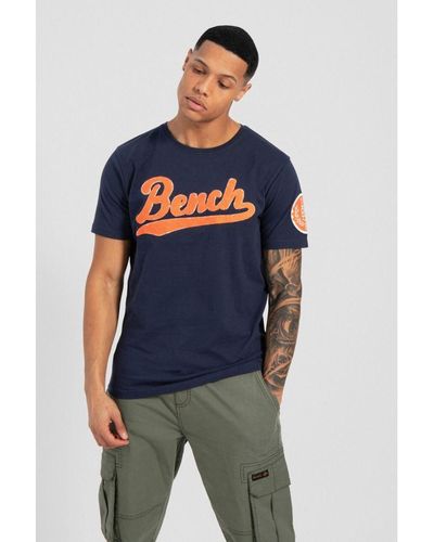 Bench 'Enam' Cotton Short Sleeve T-Shirt - Blue