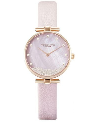 Victoria Hyde London Watch Pearl Dial Leather - Pink