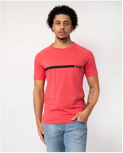 BOSS Slim Fit Beach T-shirt - Red
