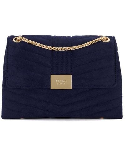 Dune Accessories Ellao - Quilted Cross-body Chain Bag - Blue