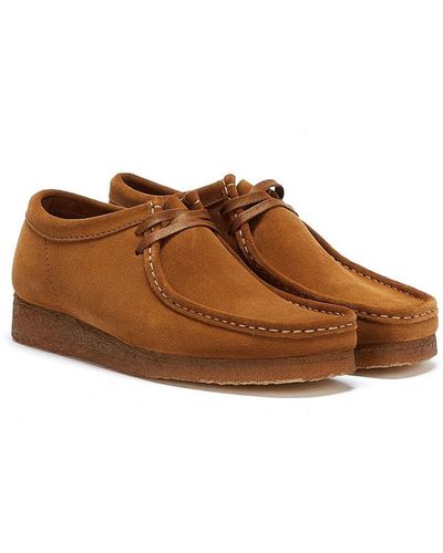 Clarks Wallabee Cola Shoes - Brown