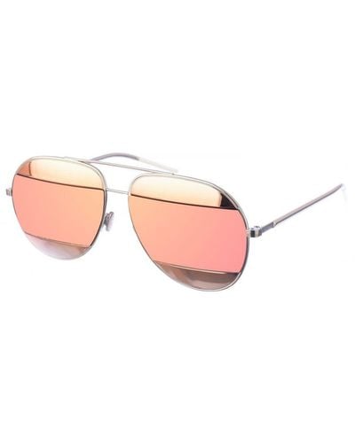 Dior Split1 Aviator-Shaped Metal Sunglasses - Pink