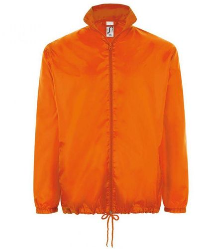 Sol's Shift Showerproof Windbreaker Jacket () - Orange
