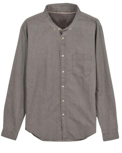 Uniqlo Chambray Denim Cotton Shirt - Grey