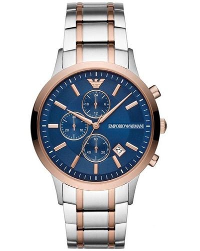 Emporio Armani Chronograph Watch Ar80025 - Blue