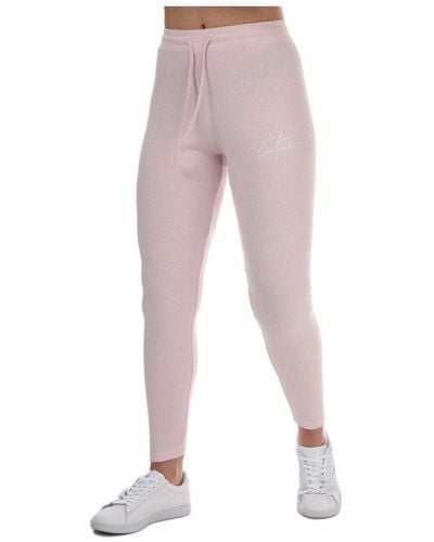 The Couture Club Womenss Signature Ribbed Leggings - Pink