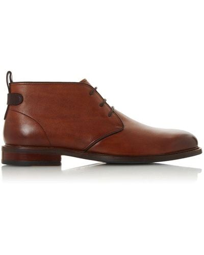 Dune Marching Lace Up Chukka Boots - Brown
