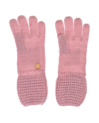 Guess S Thermal And Soft Knitted Gloves Aw6717-wol02 - Pink