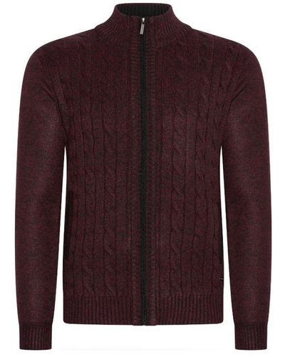 Cappuccino Italia Sweaters Cable Cardigan Burgundy Rood - Paars