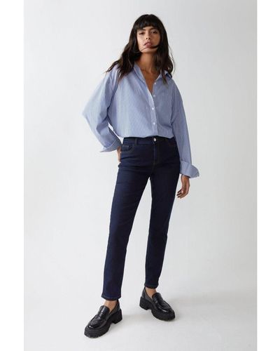 Warehouse Comfort Stretch Slim Leg Jeans - Blue