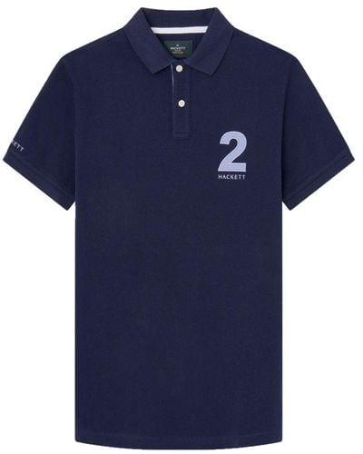 Hackett Heritage Number Polo - Blue