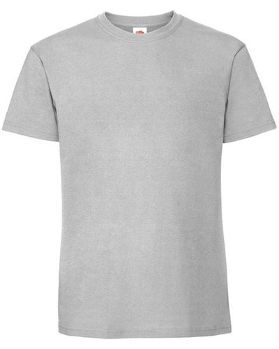 Fruit Of The Loom Iconic Premium Ringspun Cotton T-Shirt (Zinc) - Grey