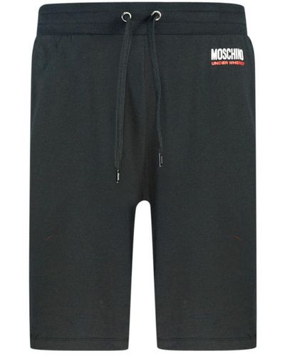 Moschino Zwarte Short Met Logo Van Het Merk - Grijs