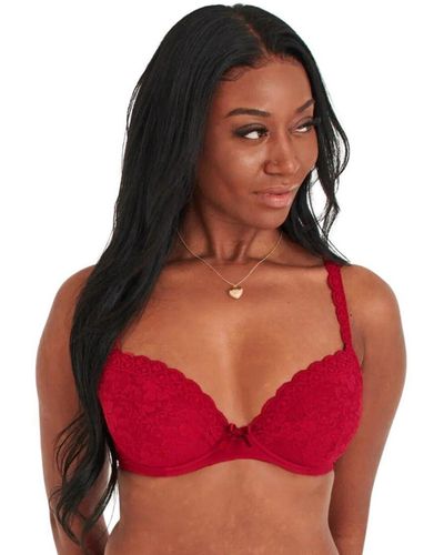Pour Moi 84000 Rebel Padded Plunge Bra - Red