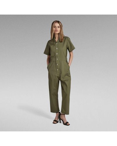 G-Star RAW G-Star Raw Relaxed Short Sleeve Jumpsuit - Green