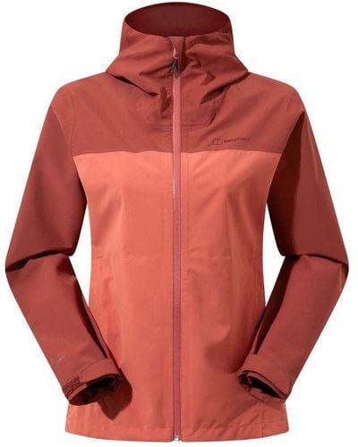 Berghaus Womenss Arnaby Hooded Waterproof Jacket - Red