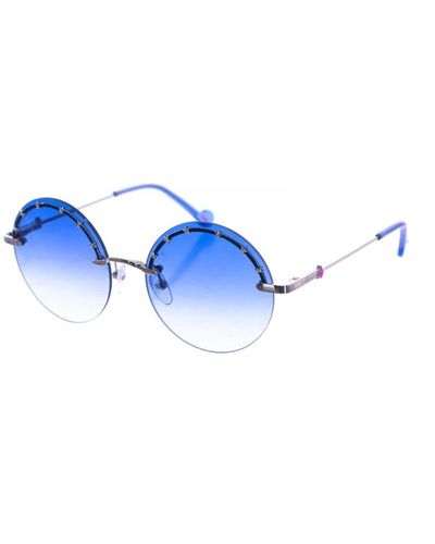 Liu Jo Metal Sunglasses With Circular Shape Lj3100S - Blue