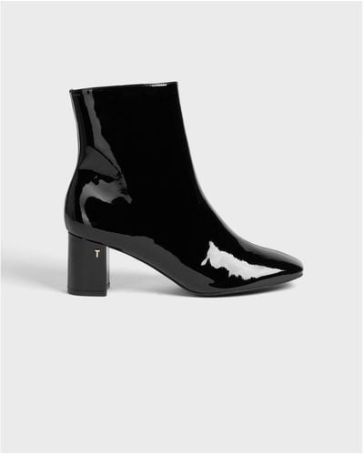 Ted Baker Nyomie Patent Block Heel Ankle Boot - Black