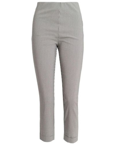 M&CO. Pull On Stretch Crop Trousers Viscose - Grey