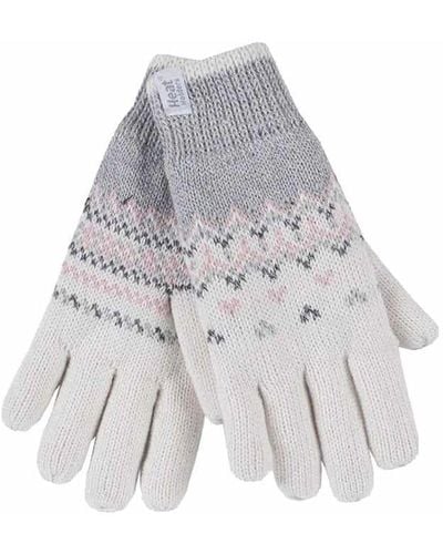 Heat Holders Nordic Fleece Lined Thermal Gloves - White
