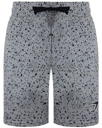 GYMSHARK Micro Print Shorts Cotton - Grey