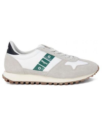 Blauer Leather Lace-Up Trainers - White