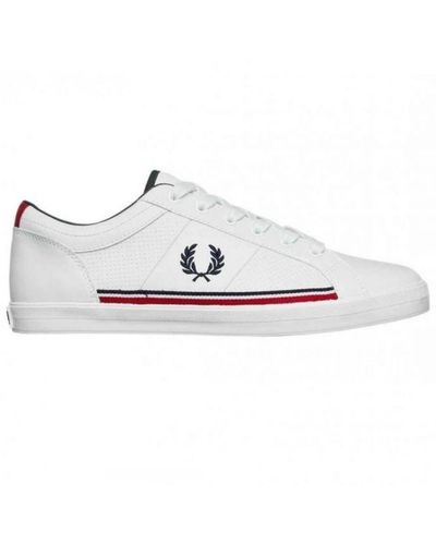 Fred Perry Baseline Perf Leather Trainers - White