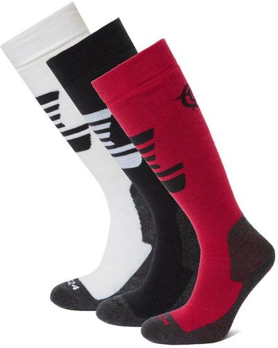 TOG24 Bergenz 3 Pack Ski Socks/Dark/Optic - Red