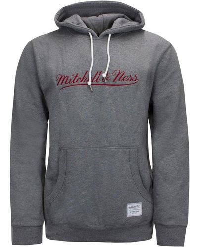 Mitchell & Ness Branded Hoodie - Cotton - Grey