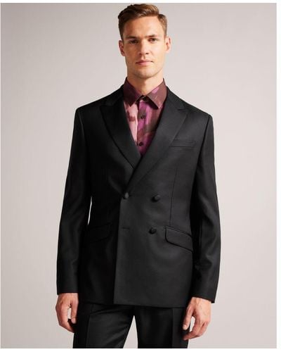 Ted Baker Lagan Slim Fit Double-Breasted Suit Jacket - Black
