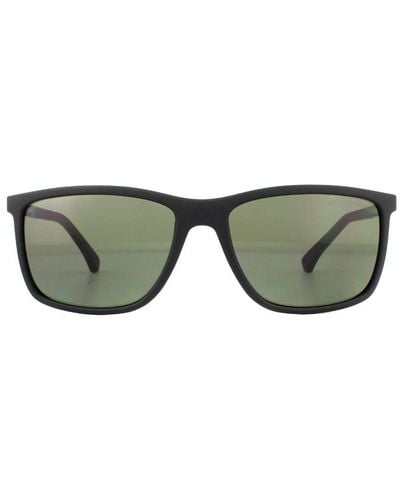 Emporio Armani Sunglasses Ea4058 56539A Rubber Polarised - Black