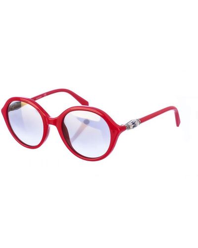 Swarovski Acetate Sunglasses With Oval Shape Sk0228S - Red