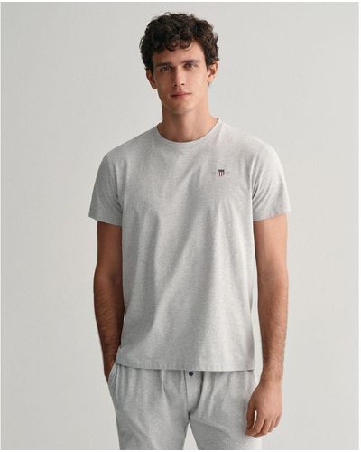 GANT Shield Pyjama T-shirt - Grey