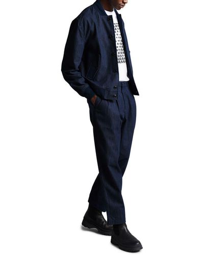 Ted Baker Cleigh Darnley Fit Denim Look Trousers, Dark - Blue