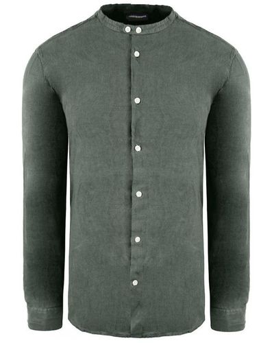 Emporio Armani Regular Fit Dark Shirt Textile - Green