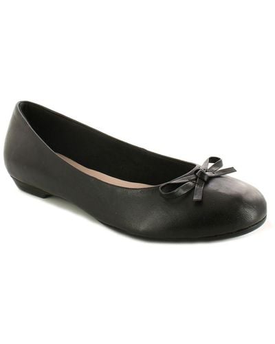Comfort Plus Shoes Flat Angela Leather Slip On Leather (Archived) - Black