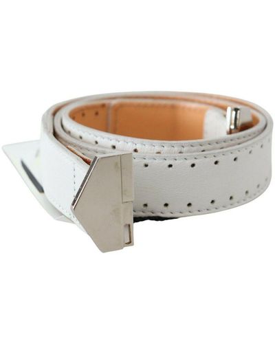 Gianfranco Ferré Classic Leather Belt With Silver-tone Hardware - Grey