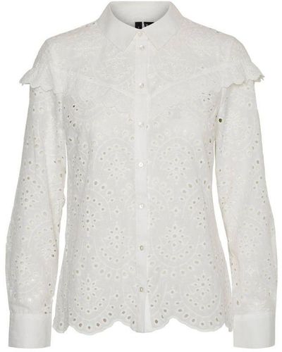 Vero Moda Blouse Vmnew Met Ruches Wit