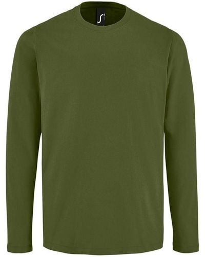 Sol's Imperial Long Sleeve T-Shirt (Dark) - Green