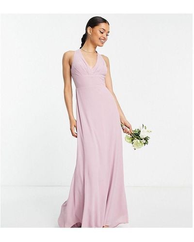 TFNC London Bridesmaid Halter Maxi Dress - Pink