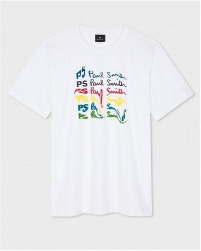 Paul Smith Ps Regular Fit Short Sleeve Ps Graphic T-Shirt - White