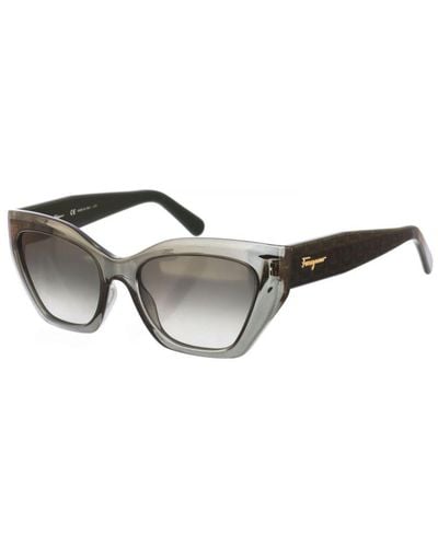 Ferragamo Acetate Sunglasses With Cat Eye Shape Sf1043S - Green