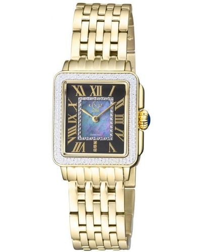 Gv2 Vrouwen S Padova Zwarte Wijzerplaat Yg Armband Horloge - Metallic